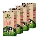 Akshayakalpa Organic Slim Milk (Uht) Pack Of 4 (1 Ltr)- Long Shelf Life, Low Calories, Low Fat, No Chemical Residues, Convenient And Ready-To-Use, Nutritious By Nature, Liquid