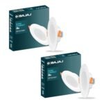 Bajaj Ivora Compact Downlight | 5W LED Downlight | for Smaller Spaces | Long Life of 25000 Hours | Soothing Light (Green, Pack of 2)