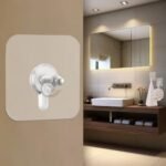 Canway 10 Pieces Self Adhesive Heavy Duty Nail Wall Hook No Drilling Installation For Use Inside Home & Kitchen – Plastic, Transparent
