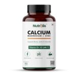 Nutrolis Calcium Magnesium Zinc Supplement – 90 Tablets with Vitamin D3 & K2 for Bone Health, Joint Mobility, Immunity Boost, and Muscle Function – Gluten-Free