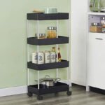 HUMBLE KART 4 Compartments Plastic Portable Desk organizer(Black)