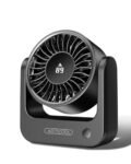 ARCTICOOL Small Table Fan Rechargeable, Powerful Small Desk Fan with 180° Adjustable Angle, Portable Mini Fan for Office, Home, and Travel, Quiet & Strong Wind, USB Charging.(Black)