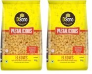 DiSano Pastalicious 100% Durum Wheat Macaroni Pasta, Elbows, 500 grams (Pack of 2)