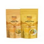 Thrive Foods Poha Mix + Protein chilla Mix Instant Mix 250g | 16 g Protein per 100 gm | Pack of 2 | High Protein Breakfast | No Artificial Flavors | Quick & Healthy Meal | Easy to Cook | Vegan-Friendly | Nutritious Snack Option