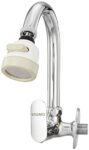 Amazon Brand – Solimo Brass Sink Tap with Flexible Neck, Chrome Finish (Dual Flow)