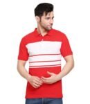 Scott International Men’s Rich Cotton Regular Fit Striper Polo T-Shirt | Collar Half Sleeves Tshirt for Men Stylish