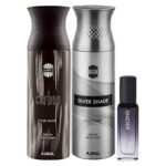 Ajmal Carbon & SilverShade Deo each of 200ML & Ascend EDP 20ML Pack of 3 (Total 420ML) for Men & Women