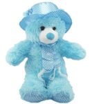 Tickles Cap Teddy Soft Stuffed Plush Animal Toy for Kids Birthday Gift (Color: Blue Size: 45 cm)