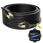 Ant Esports AEC7103 Gold Plated Cat7 Ethernet Cable High Speed 10Gbps 600MHz Ethernet Cord LAN Cable with RJ45, Weatherproof Internet Network Patch Cord for Gaming, PS, Xbox, Modem, Router 3M Black
