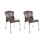 Cello Milano Chair Set Pack of 2 – Brown