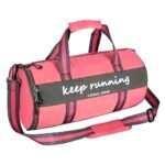 Storite Nylon 45 cm Imported Travel Duffle Bag for Women Shoulder Handbag Carry Weekender Overnight Luggage Bag with Shoe and Wet Clothes Compartments- (Reddish Pink,45 x 22 x 22cm)