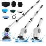 Lifelong Electric Mop for Floor Cleaning | Spin Mop – 90 min Run Time | Water Proof IPX7 & Powerful Motor |Bathroom Scrubber with Adjustable Handle, LED Display, 3-Speed Modes Floor Cleaner Machine