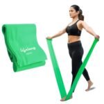 Lifelong Resistance Bands | 4.9kg, Heavy | Ideal for Home Exercise, Gym Toning | Durable Latex Thera Bands for Fitness, Yoga, Pilates | Resistance Band for Men & Women (Green)
