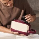Lifelong Personalised Travel Pouch | Premium Water-Resistant Canvas Toiletry Bag for Men & Women |Compact & Spacious Toiletry Bag for Travel, Gym, Daily Use, Shaving Kit & Cosmetic Bag (Maroon)