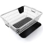 Stewit Stainless Steel Basket for Utensils Dish Drainer Kitchen Organizer | After Wash Utensils Basket/Dish Drying Rack Suitable,Crockery, Plates & Bowl with Spoon Holder (22x16x9 in) (Silver)