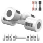 Tiagowell Adjustable Dumbbells Set of 2, Free Weights Dumbbells Set for Home Gym(A single one 1kg – 2.5kg), Hand Weights Sets for Women Men Seniors Workout Exercise Strength Training, White