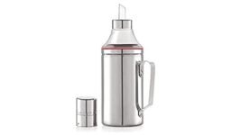 Hometronics® 1 liters Easy Flow Stainless Steel Oil Dispenser Bottle with Lid & Cap Oil & Vinegar|Oil Container|Oil Pourer|Oil Pot|Oil Bottle| Air-Tight Spill-Proof|Food Grade Pourer, Pack of 1