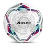 Boldfit Football Practise Foot Ball Training Football Size 5 Original for All Ages Group PVC Stitched Standard Sports Foot Ball for Ground, Grass, Turf, Outdoor Waterprooof – Blue Pink Size 5
