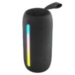ZEBRONICS Sonic POD 20, Portable Bluetooth Speaker, 10 Watts, Upto 15 Hours Playback, RGB LED, Call Function, Fabric Finish with Carry Loop, BTv5.3 | TWS | USB | mSD | AUX (Black)