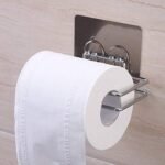 Zuku Tissue/Toilet Paper Roll Holder for Bathroom Kitchen Tissue Roll Holder Tissue Paper Stand Self Adhesive No Drill Napkin Holder Bathroom Accessories/Organiser(Pack of 1)