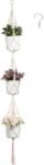 INDIVE GROUP Plant Hangers for Indoor-Outdoor and Balcony Flower Pot Hanger,Handmade Hanging Planter with Macrame Cotton Garden Plants Holders,40 inches(Without Pot)