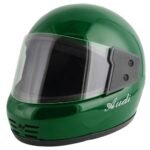 Sage Square Audi Full Face Helmet | ISI Certified | Clear Visor | High Standard Safety | Designed for Extra Comfort & Style (XLarge, Green Glossy)