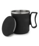 Arto Coffee Tea Milk Mug with Lid Insulated Stainless Steel & Inner Stylist Double Wall Cup Keeps Beverages Hot & Cold for Home Office Restaurant Use.(Multi-Colour) – 200 Ml