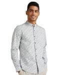 Diverse Men’s Printed Regular Casual Shirt (DCMCF11RC10L03-294B_Grey XXL)