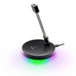 Ant Esports Bungee 212 Cable Management Device for Mouse with Rainbow LED Bungee with Cable Lift, Spring Arm, Adjustable Length Floats and Reduces Friction with Desk_ Black