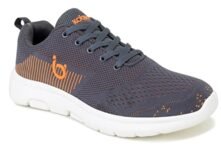 KOBURG Ravel Men’s Sports Shoes | Memory Foam Technology | Superior Arch Support Dark Grey Orange