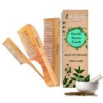 Midazzle Kacchi Neem Wood Comb For Men and Women – Pack of 3