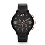 Armani Exchange Atlc Chronograph Black Dial Black Ion-Plated Mens Watch AX1350
