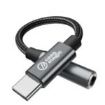 case-magic Type C to 3.5mm Audio Jack Adapter with DAC| Braided USB C to Aux Cable Connector| Hi-Fi Stereo Headphone Converter for iPhone 16/15 Series, Galaxy S25/ S24, iPad Pro, Other Type C Devices