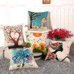 AEROHAVEN Cotton 175TC Cushion Cover, 12 x 12 Inch, Multicolour, Set of 5