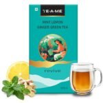 TE-A-ME Green Tea, Ginger, Mint & Lemon, 100 Teabags | Green Tea Bags