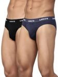 Levi’s Men’s Pure Cotton Modern Solid Briefs (Pack of 2) (#069-BRIEF-ASST-P2_Assorted_XL)