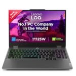 Lenovo LOQ 2024, Intel Core i5-13450HX, 13th Gen, NVIDIA RTX 4050-6GB, 16GB RAM, 512GB SSD, FHD 144Hz, 15.6″/39.6cm, Windows 11, MS Office 21, Grey, 2.4Kg, 83DV007GIN, 1Yr ADP Free Gaming Laptop