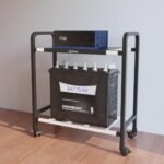 Lifelong Single Batter Inverter UPS Trolley Stand | Sturdy, Compact & Portable Design | Rust Resistant Inverter Stand for Home with Lockable Wheels | Inventer Cabinent Box, Supports Upto 80 KG
