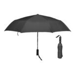 Amazon Basics 3-Fold Travel Umbrella – Sophisticated Auto-Open Auto-Close Mechanism| Large 42 inch Canopy, RainProof & UV Protection|Ideal for Men & Women | Stylish, Durable, and Functional Design