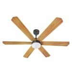 Longway Luminair Max 1200 mm BLDC Ceiling Fan with Remote Control & LED Light|BEE 5 Star Rated Energy Efficient|Ultra High Speed 6 Blade Anti-Dust Decorative|5 Years Warranty (Golden Birch, Pack of 1)