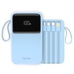 Lifelong ZenCharge 10000 mAh 22.5 W Compact Pocket Size Power Bank with 6 Input/Output Port (Blue, Lithium Polymer, Fast Charging, Quick Charge 3.0 for Mobile, Earbuds, Speaker, Tablet)