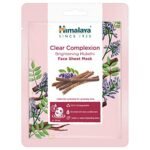 Himalaya Clear Complexion Brightening Mulethi Sheet Mask (Pack of 3), Purple, (7004918X3)