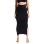 Amazon Brand – Symbol Women’s Seamless Saree Shapewear Petticoat with Side Slit_THSMLSSH01_Black_L