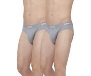 Levi’s Men’s Regular Fit Solid Brief (#002-BRIEF-LT GMEL-P2, Lt. Grey Melange_M)