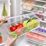 Story@Home Fridge Storage Boxes – Set of 6 | Plastic Kitchen Storage Box, Fridge Storage Containers, Food Storage Container Set with removable Drain Plate & Lid | Storage Box and Organiser | Clear