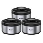 Mumma’s LIFE Stainless Steel Thermosteel Casserole Set of 3 for Kitchen| Hot Case Combo for Kitchen,Up to 2 Hour| Hot Box Pack of 3 (1500 ml, 2500 ml, 3500 ml)
