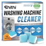SHITHI Washing Machine Descaler Cleaning Tablets – Deep Cleaner for Front & Top Load Washers – Removes Limescale, Odour & Dirt – Eco-Friendly, Easy to Use – Pack of 12 Tablets