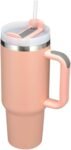 ABTER Stainless Steel Tumbler with Handle, Straw & Lid – Double-Wall Vacuum Insulated Reusable Bottle for Hot & Cold Drinks, Leak-Proof Travel Cup for Office, Gym, Car(Multicolor)(1200ml)