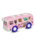 Asian Friction Powerd Plastic Toy Bus with Attractive Funny Cartoon Animals Print for Childrens Boys and Girls Kids Bus Toys for 2 to 5 Year Premium Gifting Toy(Multicolour) (Pack of 1)