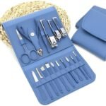 16-in-1 Stainless Steel Manicure & Pedicure Kit – Complete Nail Grooming Set with Clippers, Cuticle Trimmer & Travel Case – Professional Nail Care for Men & Women (Multicolor)